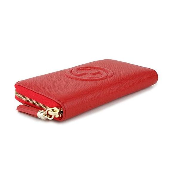 Gucci Long Wallet Round Zipper Red - Picture 3 of 9
